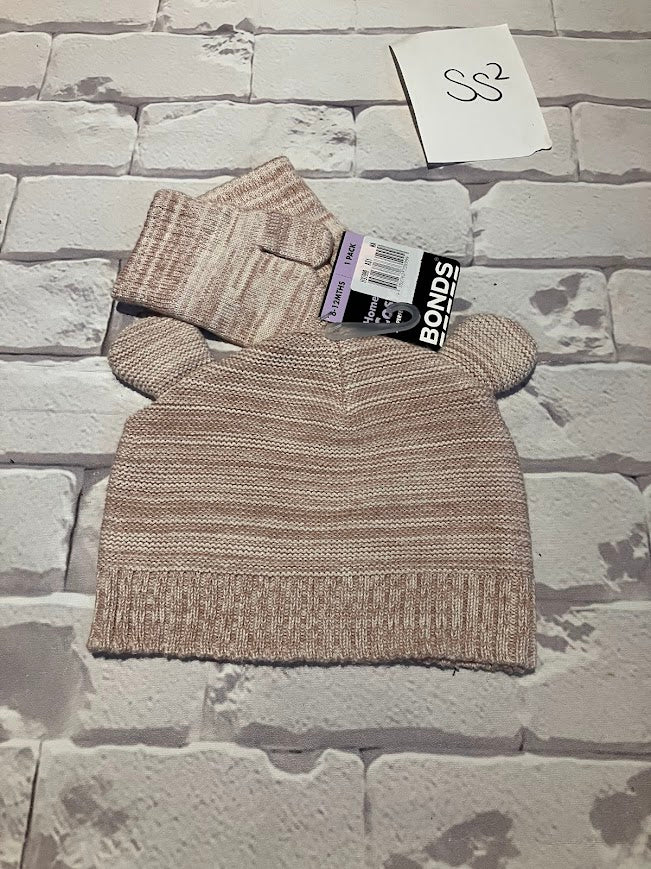 Girls Hat & Mitts Size 6-12m BNWT