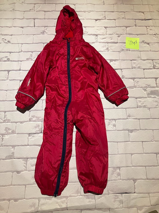 Outerwear Size 2-3 Fleece Lined Rain
